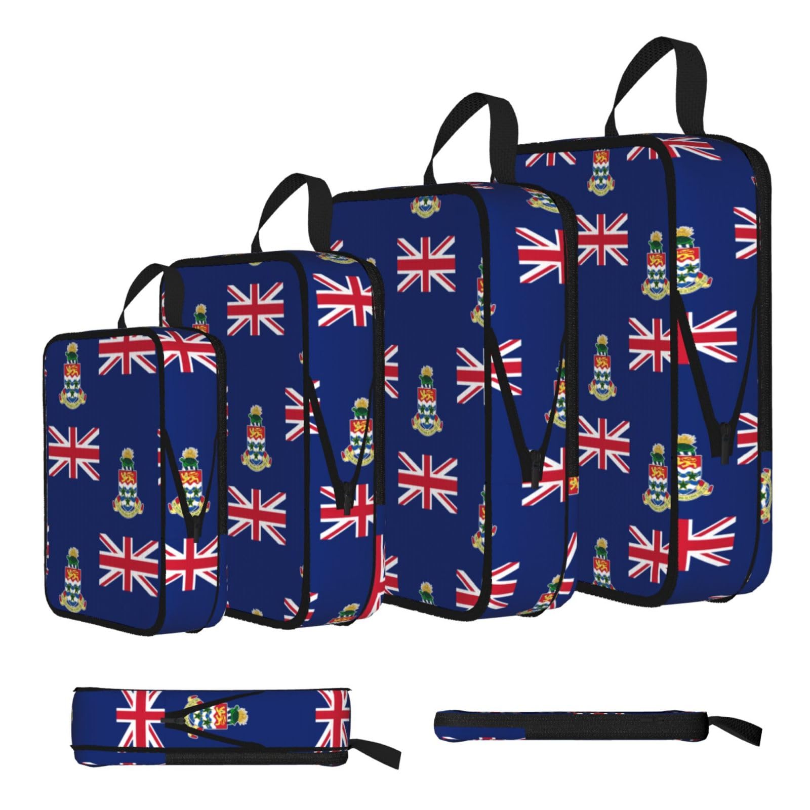 Flag of the Cayman Islands Compression Packing Cubes 4 Piece Set