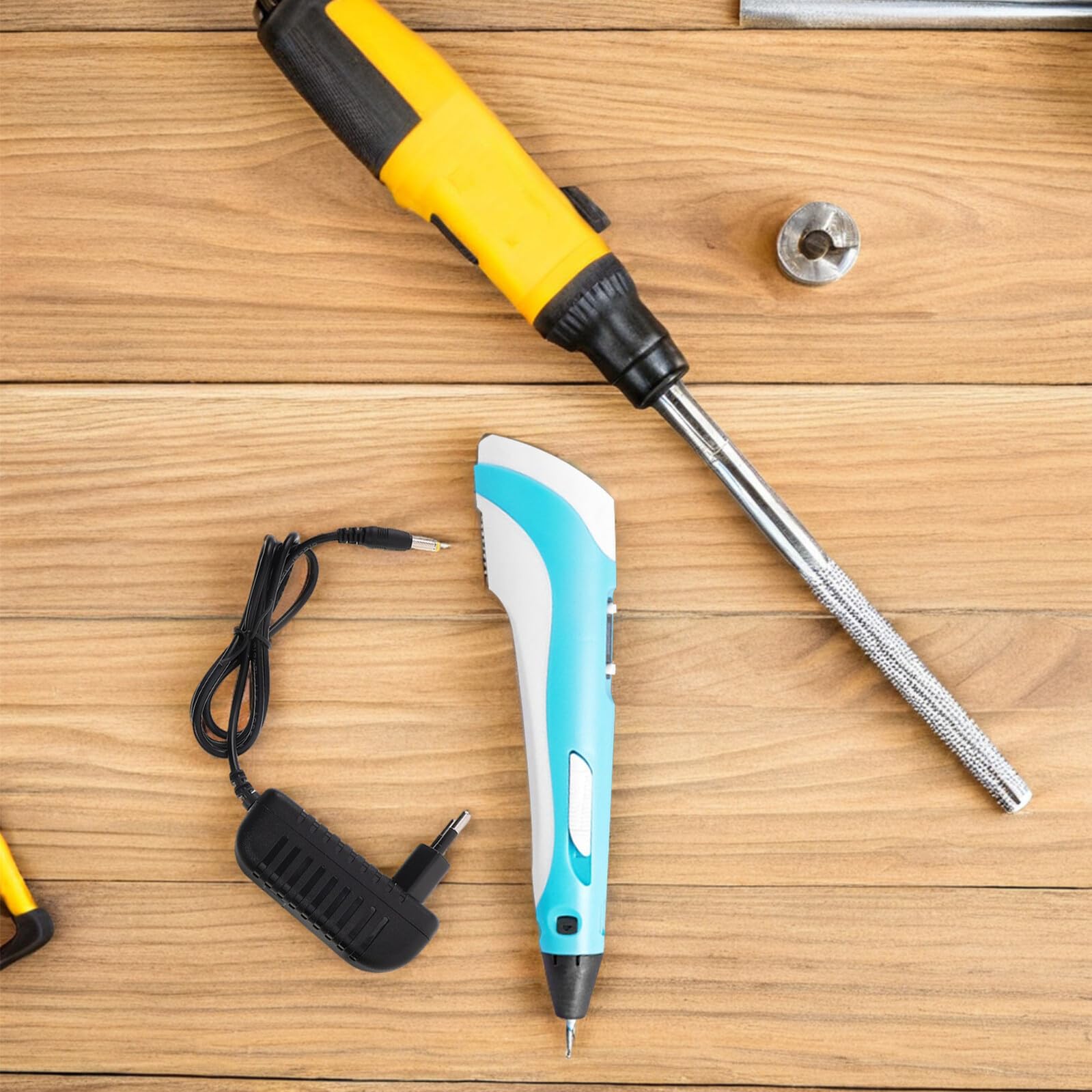 KOMBIUDA Caricabatterie Rapido Portatile 5v per Penna 3D con Adattatore di Alimentazione EU, Compatibile con Penne da Stampa 3D per Uso Domestico, Scolastico e Viaggi, Set da 2