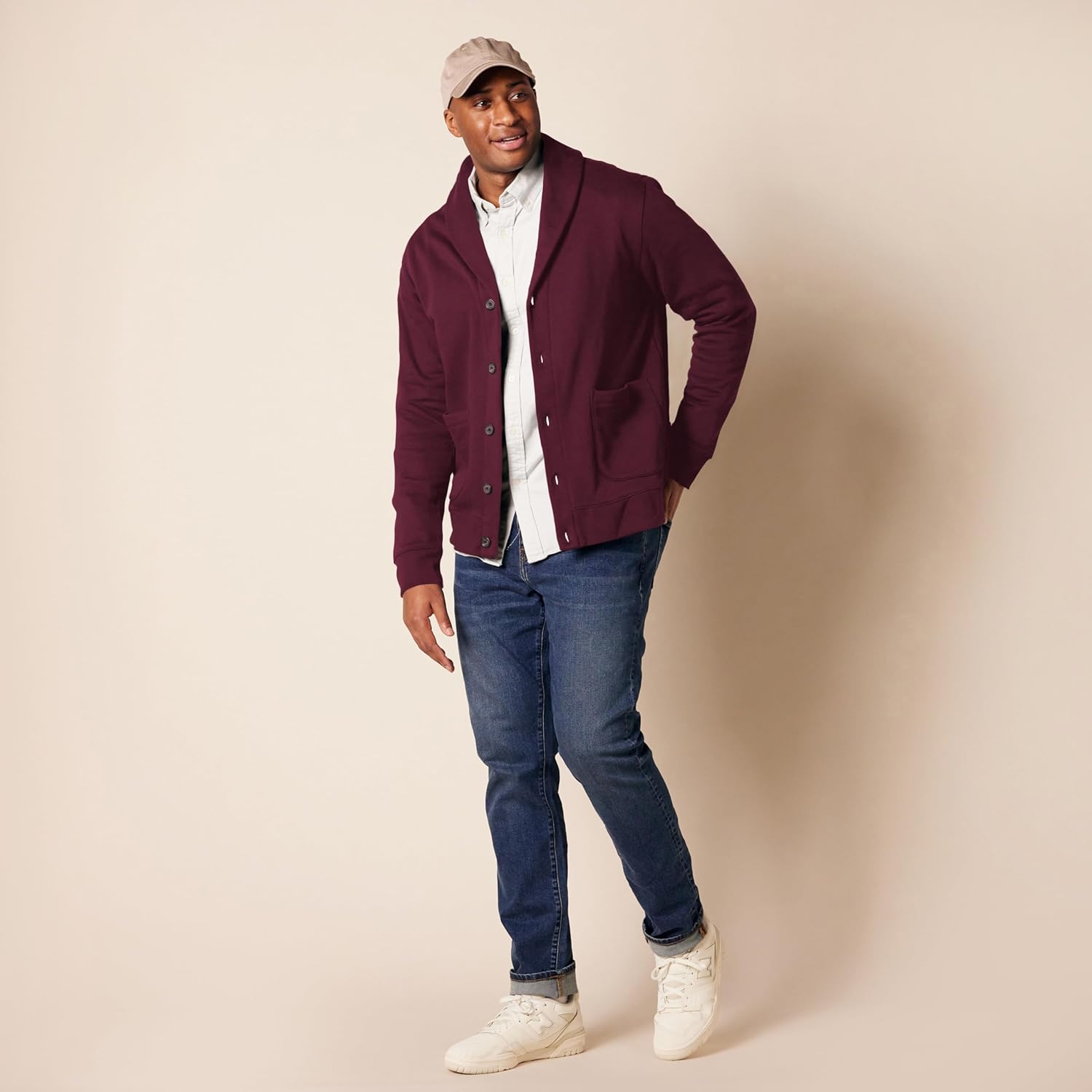 Amazon Essentials Men's Long-Sleeve Fleece Shawl-Collar Cardigan - Image 8