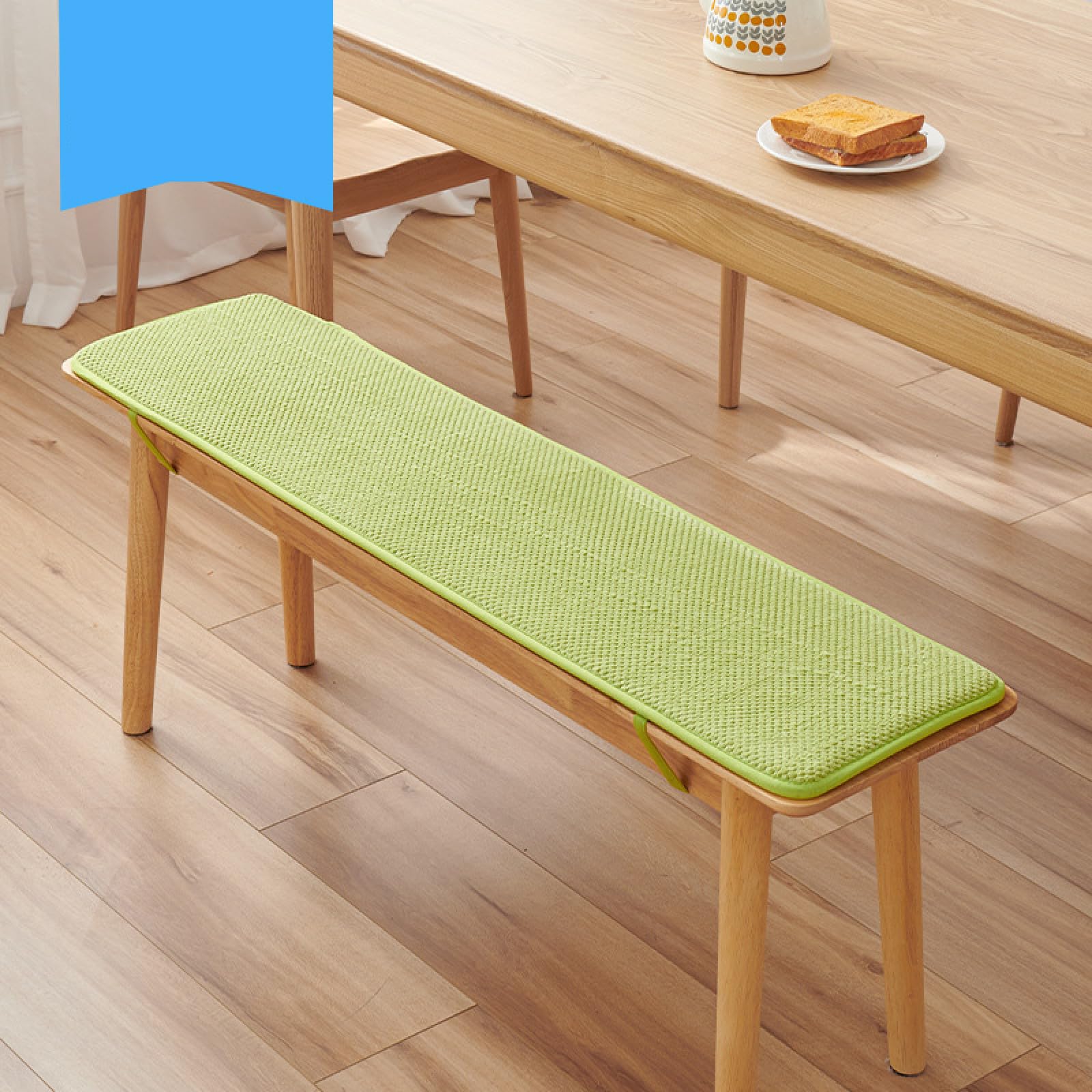Coussin de banc vert fruit 30x200 cm antidérapant et confortable pour cuisine et jardin