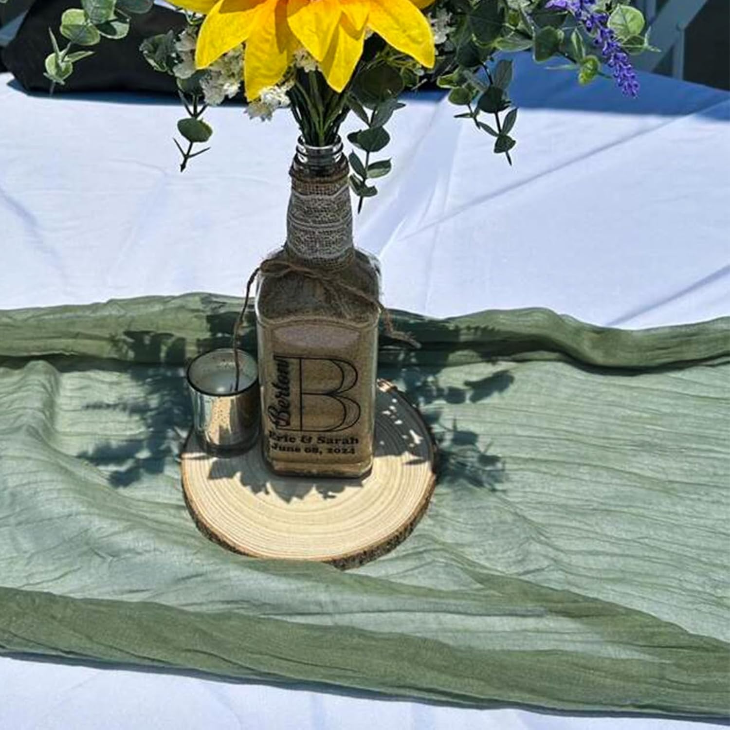 Natural Wood Slices for Centerpieces 10 Pack 8-9 inches Rustic Wedding Centerpieces Table Decorations Wood Rounds for Crafts Wooden Circles Discs