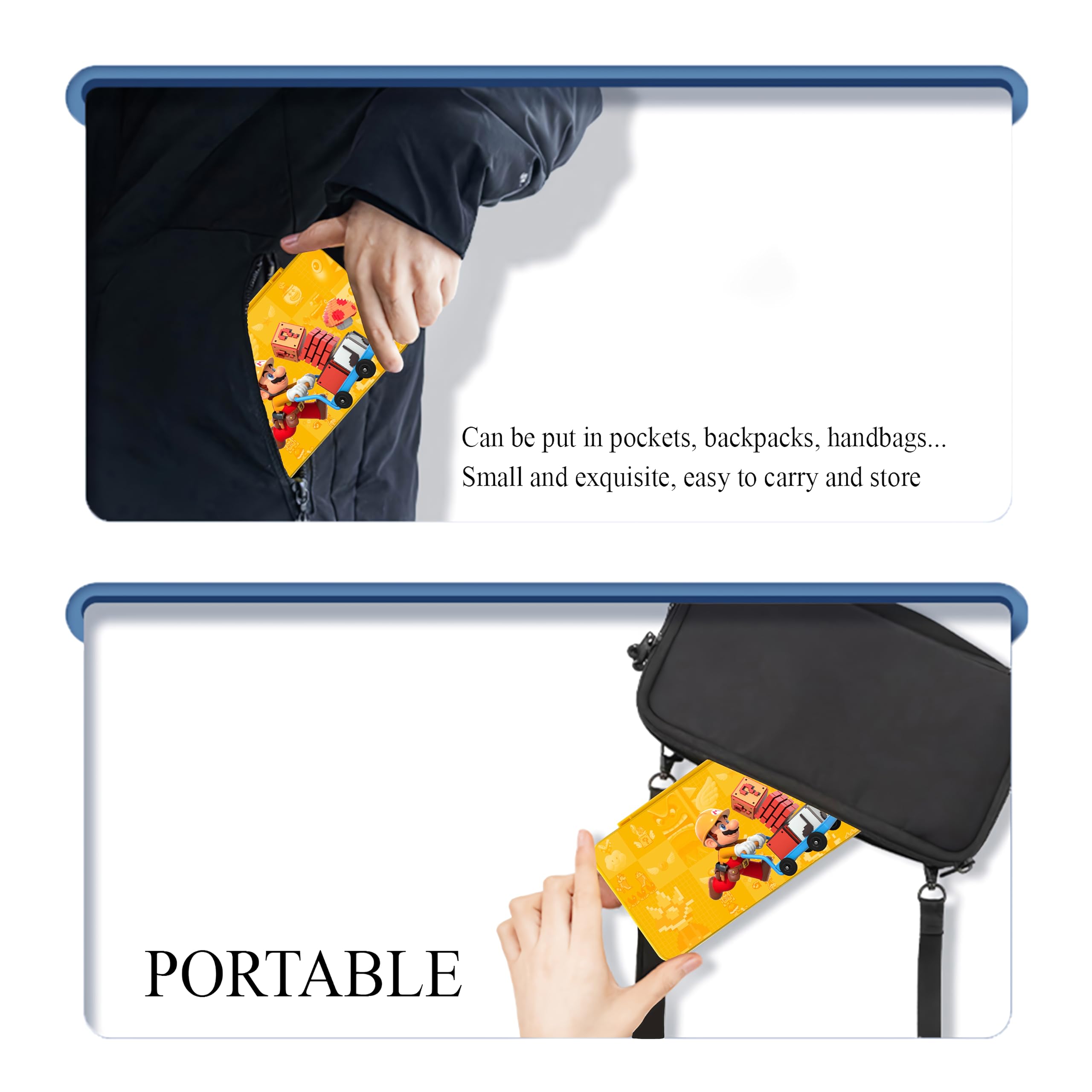 Switch Card Holder, Funda Juegos Switch, Caja Tarjetas de Juego, con 24 Ranuras para Almacenamiento de Tarjetas de Juego y 24 Ranuras para Tarjetas SD, Forro de Silicona Suave (M-O)