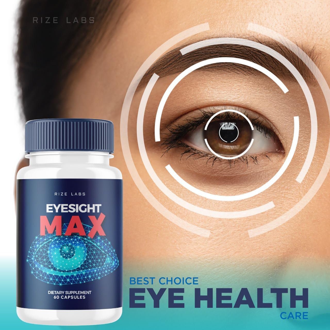 rize labs Eyesight Max Vision Supplement, All-Natural Capsules for the Rapid Improvement of Vision Health and Better Ability to Focus, Support Healthy Eye Functions (180 Capsules) (Pack of 3)
