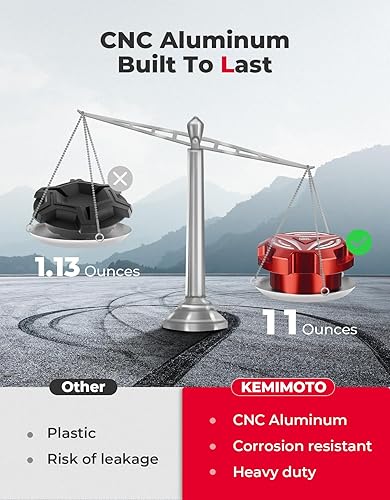 Miniatura 10 de KEMIMOTO Tapa de gasolina de aluminio compatible con Polaris Slingshot SL LE R S SLR Grand Touring 2015-2023, tapa de aceite tapa de combustible