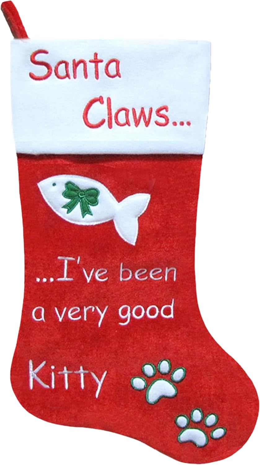 Christmas Queen Cat Christmas Stocking Large Pet Christmas Stocking Kitty Xmas