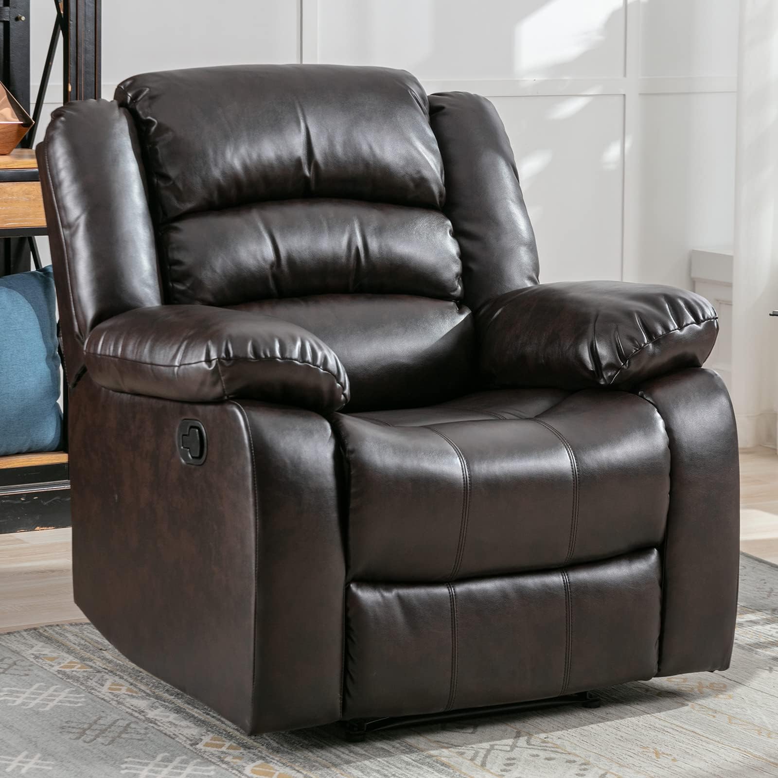 Domesis Renu Leather Power Lift Chair Recliner, Brown
