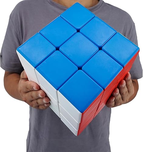 Cubo mágico gigante de 3 x 3 x 3 pulgadas, cubo mágico súper grande de 7.1 in, sin calcomanías, juguetes educativos para regalo (7.1 in, colorido)