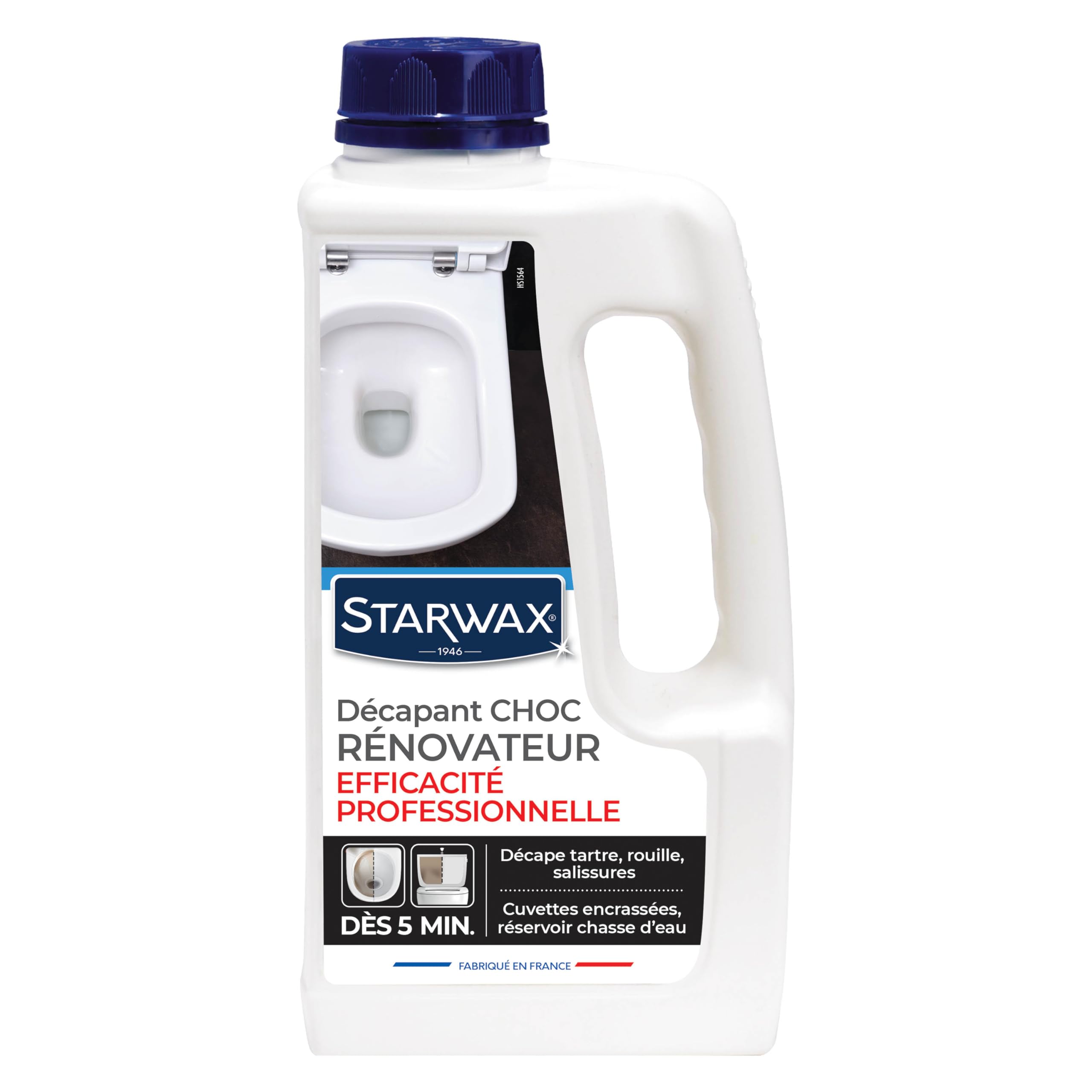STARWAX - Nettoyeur toilette efficace en 5 minutes - Idéal pour le nettoyage professionnel - Détartrant et rénovateur - 