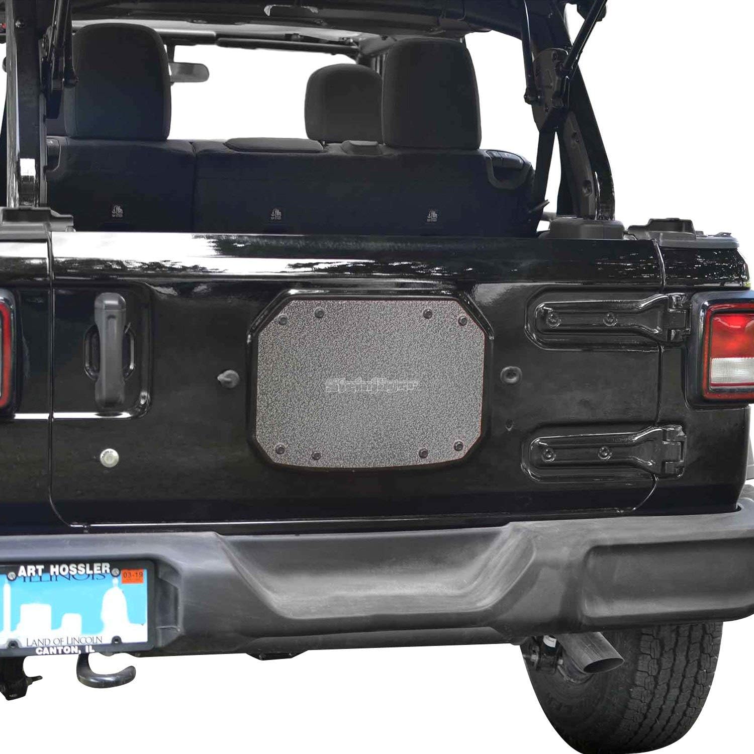 Steinjager J0048221 - Gray Hammertone Spare Tire Carrier Delete Plate