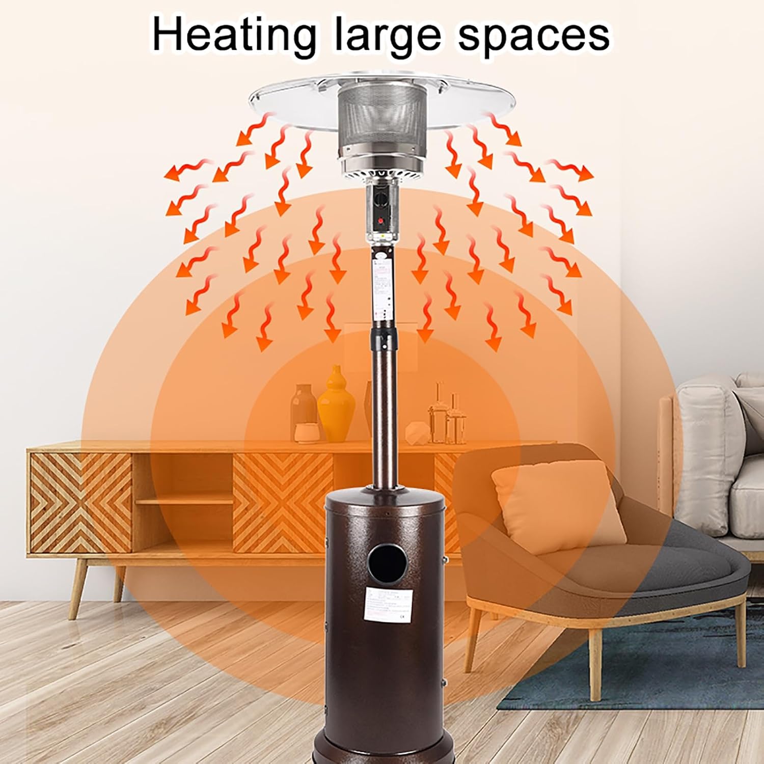 Portable Heater for Outdoor Use Outdoor Heaters for Covered Patio Umbrella Patio Heater Auto Shut Off & Tip-Over Protection Umbrella Style Gas Outdoor Heater for Deck or Patio