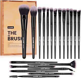 20Pcs Makeup Brushes, MAANGE Professional Makeup Brushes Foundation Eyeshadow Blush Brush,Travel Kabuki Blending Concealers Face Powder Eye Makeup Brush Sets with Gift Box (Black)