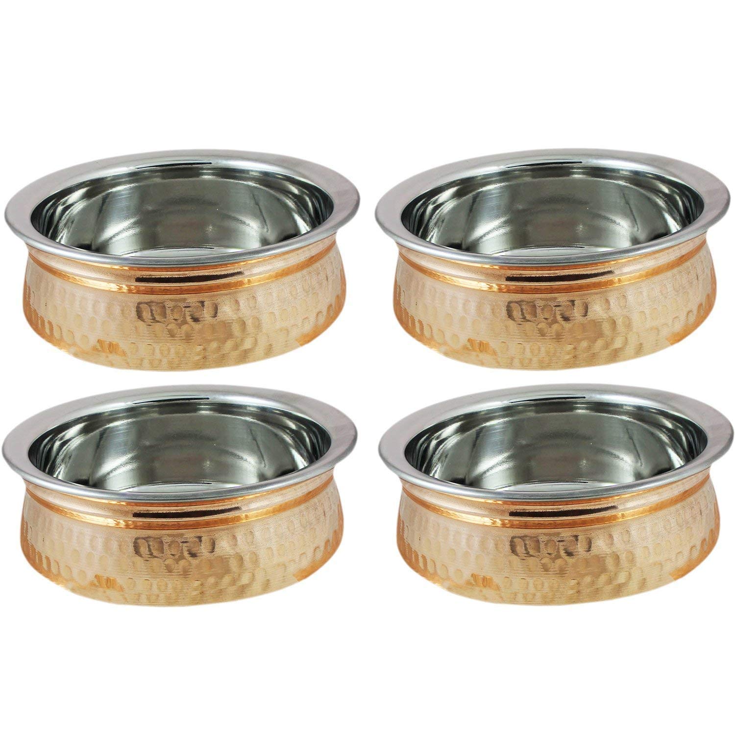 Saladier en inox et cuivre grand format pour conserver la chaleur des plats cuisinés