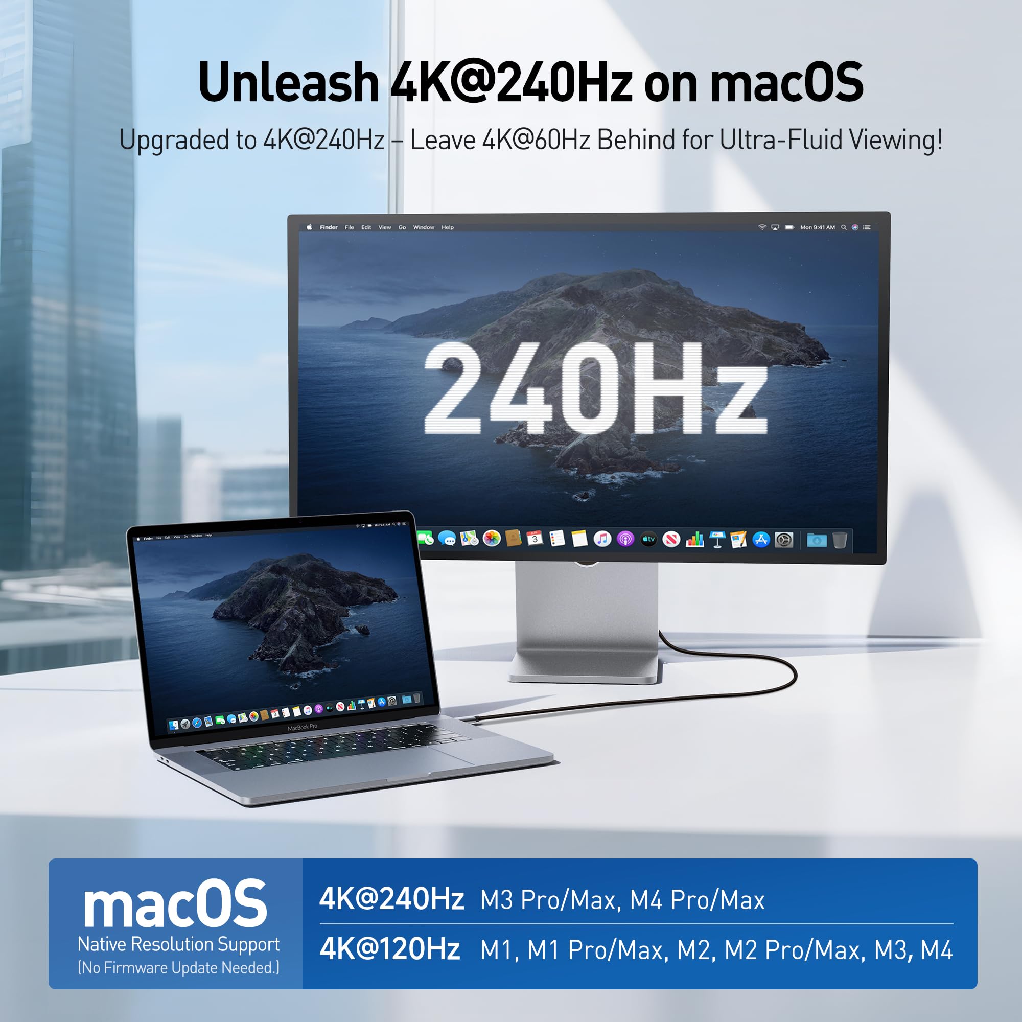 Condition photo showing New/Like New for cable matters 48gbps unidirectional usb c to hdmi 2.1 cable, 6ft | 4k@240hz / 8k@60hz hdr, for macos and windows, no firmware update needed, thunderbolt to hdmi 2.1