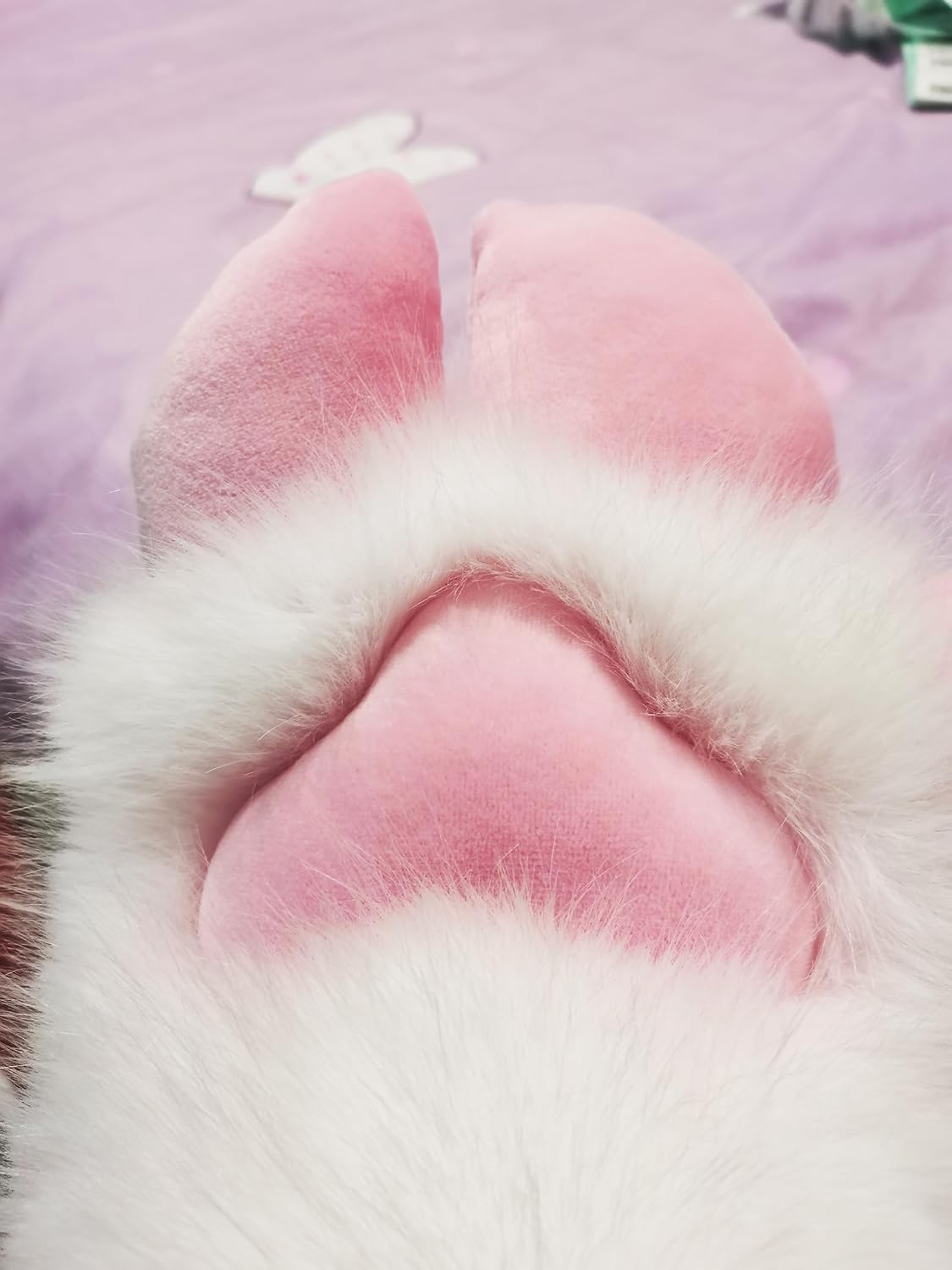 Furry Sheep Hoof Gloves Faux Fur Cosplay Animal Paw Gloves Unisex for Halloween Costume Party