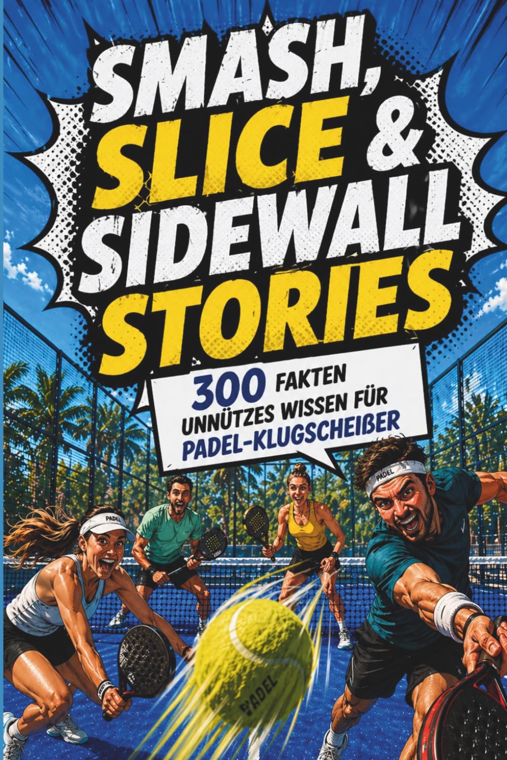 Smash, Slice & Sidewall Stories | 300 Fakten Unnützes Wissen für Padel-Klugscheißer | Perfektes Geschenk für Padel-Spieler: 300 Fakten Unnützes Wissen für Padel-Klugscheißer