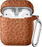 Vista 48 de Funda con Grabado de Leopardo para Estuche de AirPods 4 2024, Funda Protectora de Silicona Suave Compatible con Estuche de Apple AirPods de 4ª
