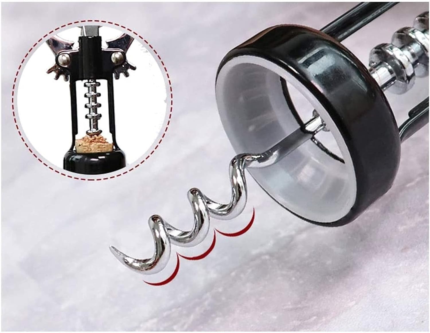 Wing Corkscrew, Multifunctional Wine and Beer Bottle Opener, Wine Corkscrew for All Cork Stoppered and Beer Cap Bottles Wine Enthusiast and Waiters