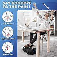 Vista 2 de BlissTrends Foot Rest for Under Desk at Work-Versatile Foot Stool with Washable Cover-Comfortable Footrest with 2 Adjustable Heights for Car,Home