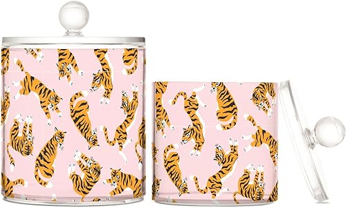 Tarros de plástico con tapas, tarros de plástico para baño, tarro de algodón para dormitorio, artículos esenciales para estudiantes universitarios y