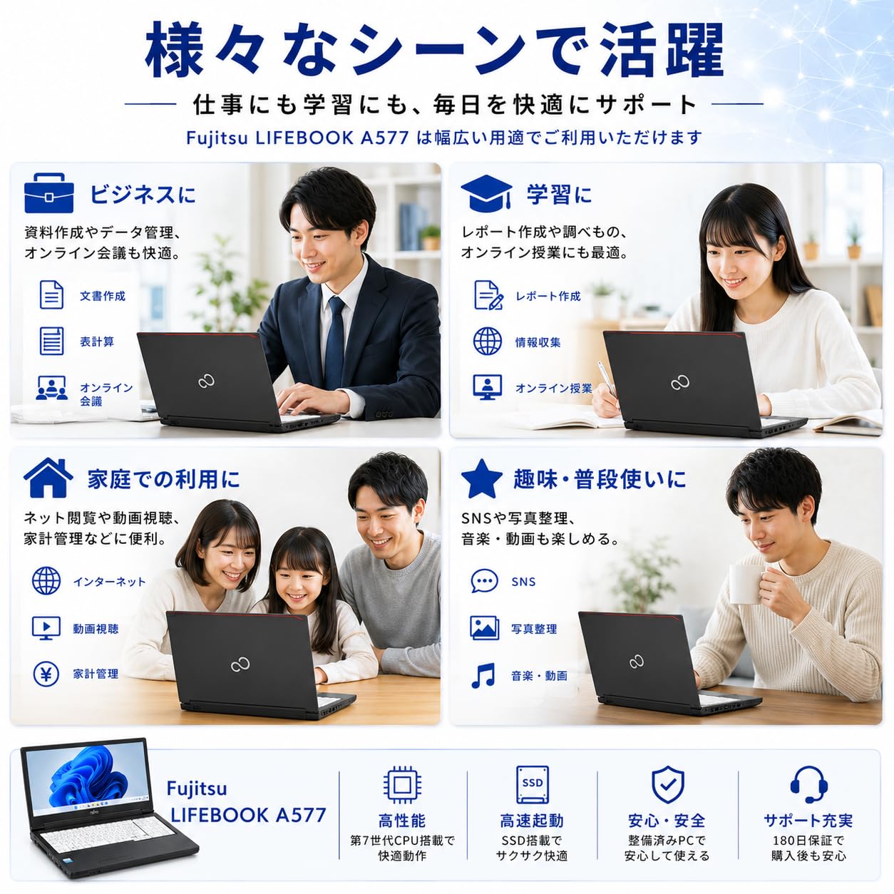 Amazon.co.jp: 【整備済み品】ノートパソコン 富士通 LIFEBOOK A577