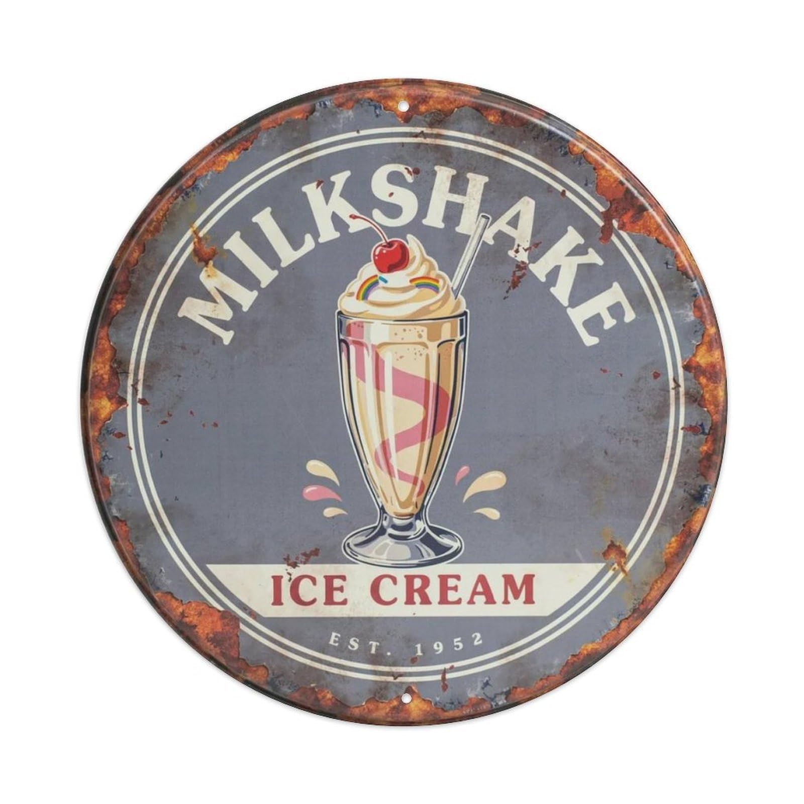 Retro-Milkshake Metal Tin Sign Plaque