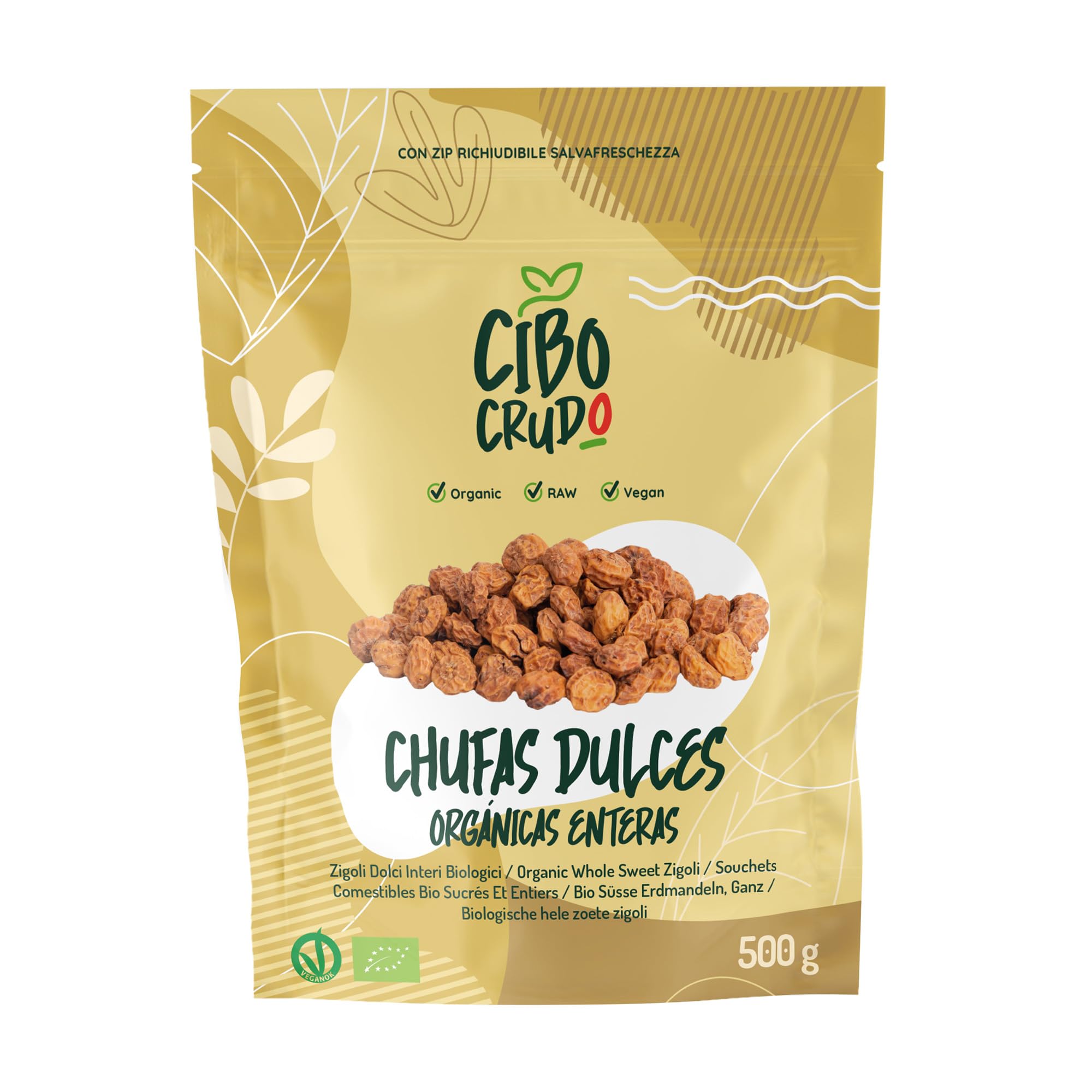 Chufas Secas a Granel Ecologica sin Cascara - 500g. Chufa También Conocido como Tiger Nut o Cyperus Esculentus. Contiene Carbohidratos Fibra Proteínas Vitaminas y Minerales. Para Horchata de Chufa.