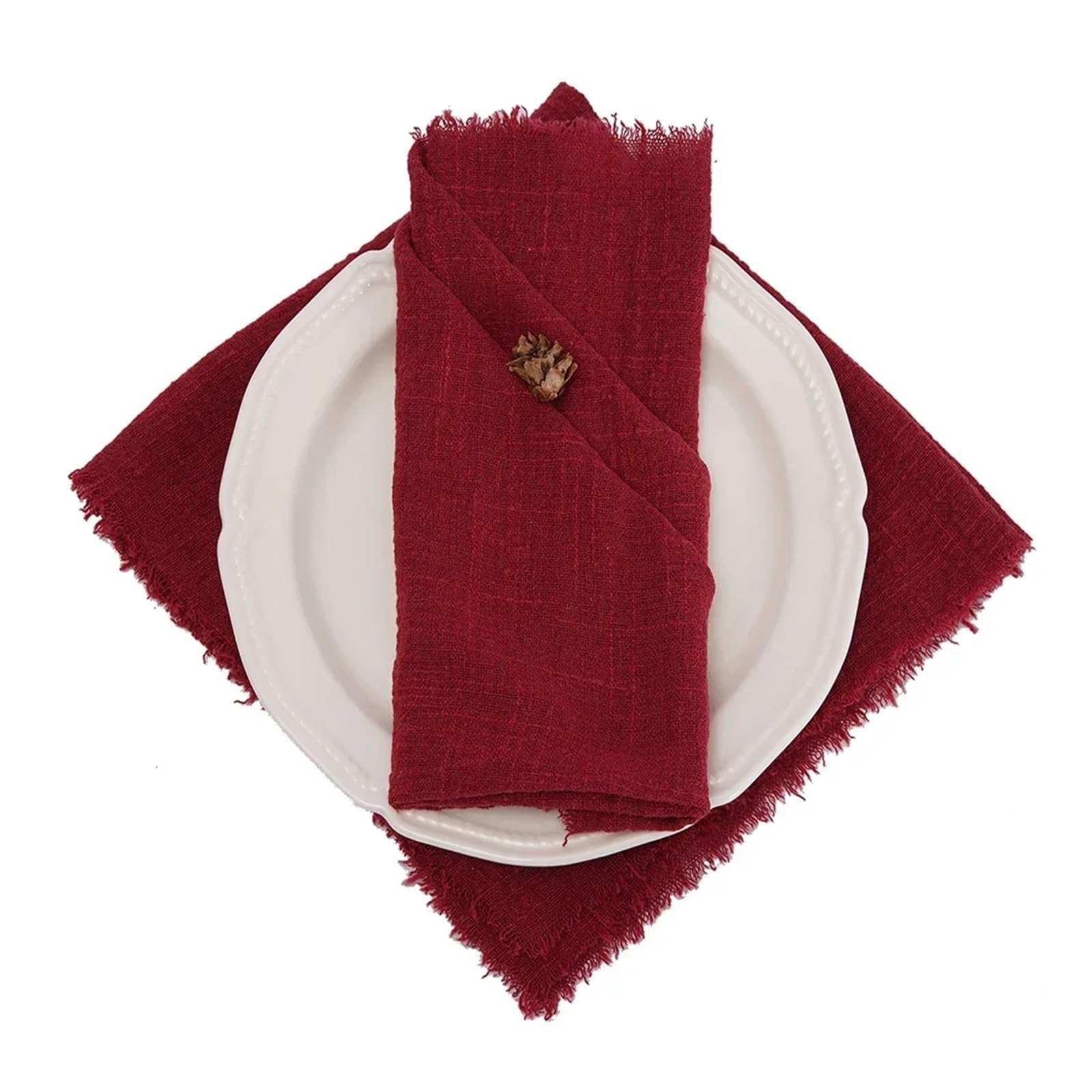 24pcs Cotton Napkin 32x32cm Tea Towel Wedding Party Table Decor Burrs Napkins