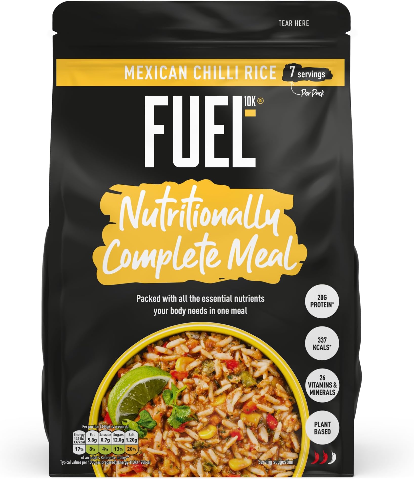 FUEL10K Nutritionally Complete Meal Mexican Chilli Rice, 658 g