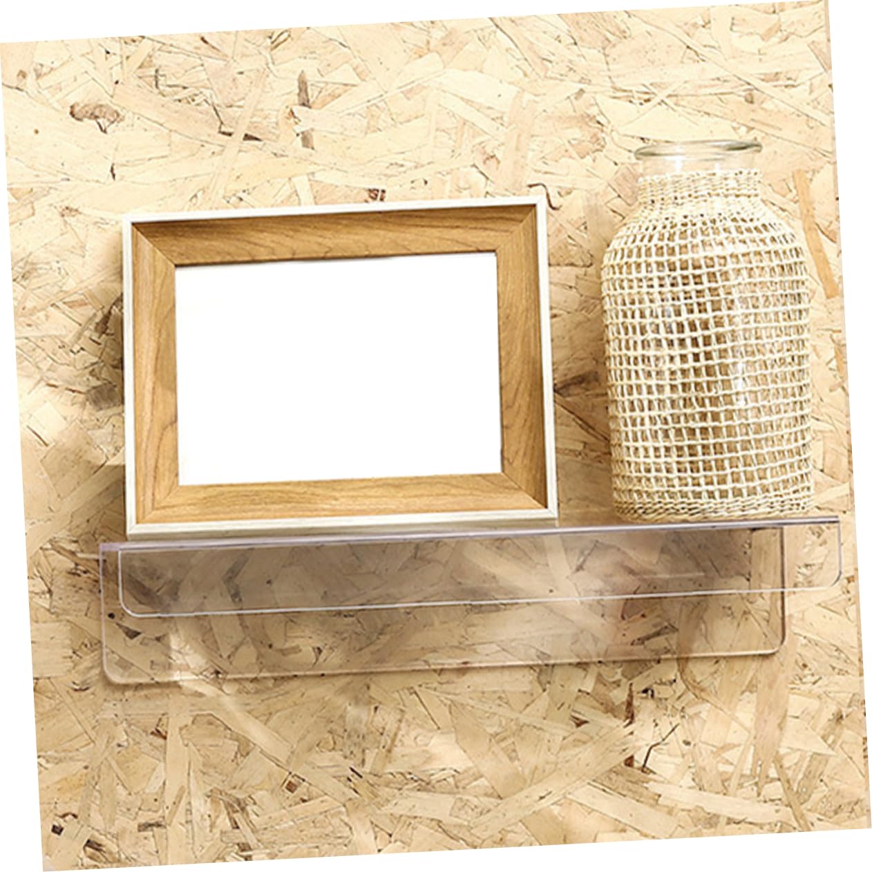 OUNONA 8pezzi Mensole in Acrilico Trasparenti per Dischi in Vinile, Supporto da Parete per Album, Floating Shelf per Organizzazione e Display