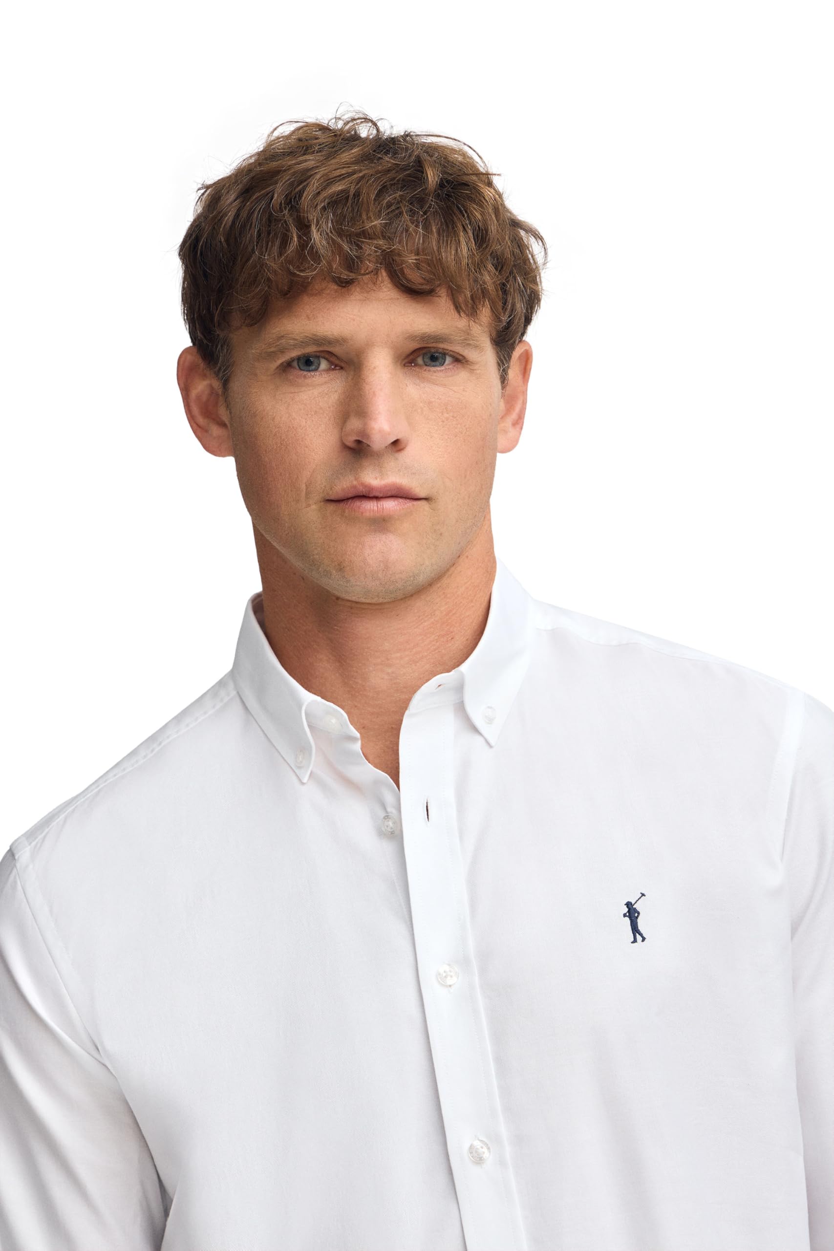 Polo Club Herren Hemd Einfarbig Baumwolle Businesshemden Klassisch Hemden - Freizeithemd Langarm - Long Sleeve Shirt