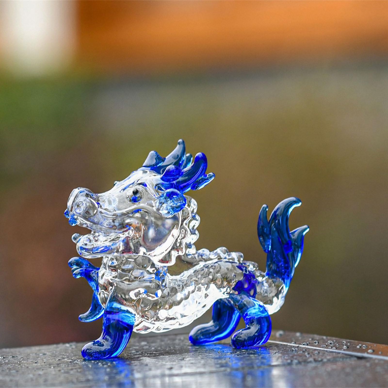 Amazon.co.jp: Bestvisse クリスタルドラゴン像 中国水龍置物 富運