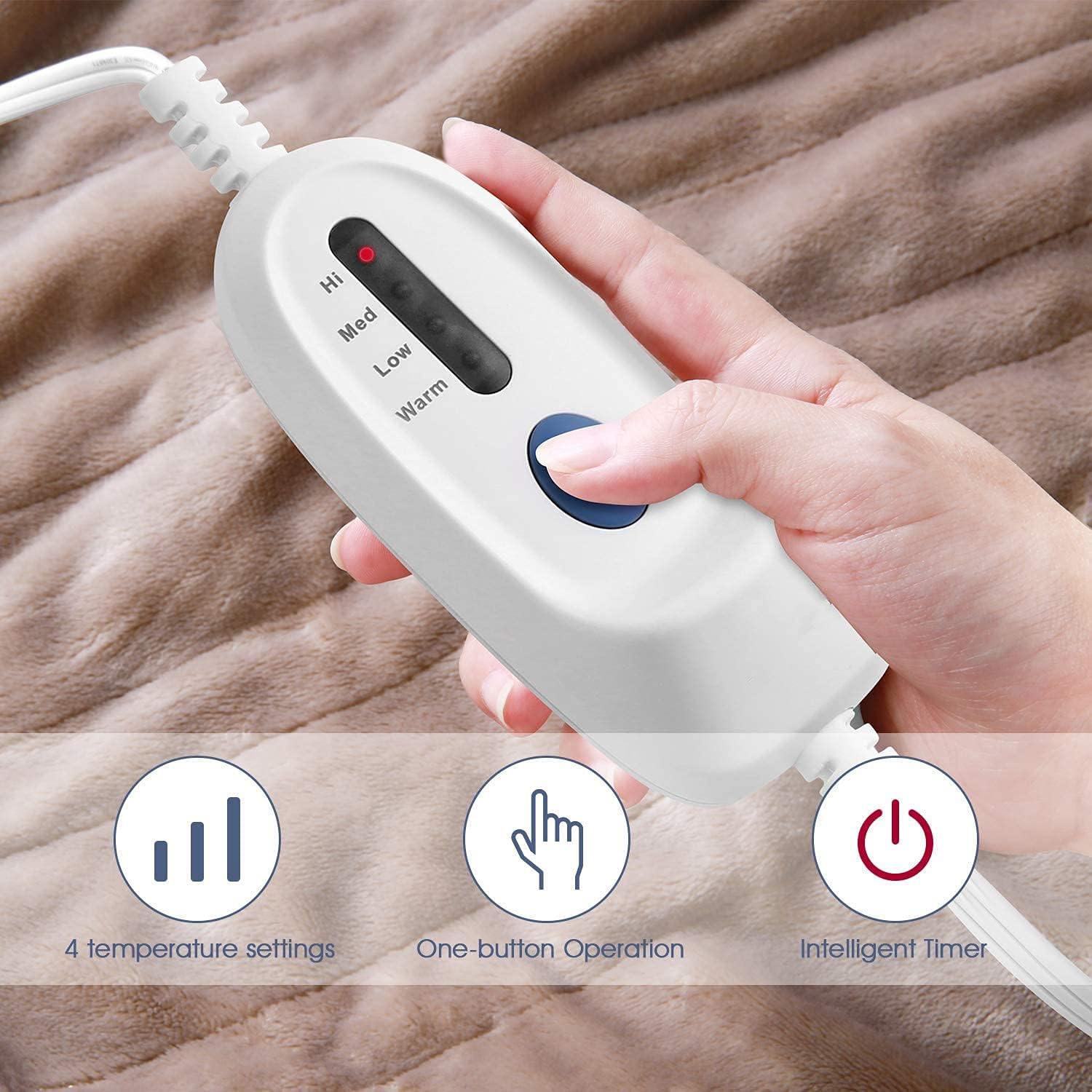 review Electric Blanket Heated Throw 72