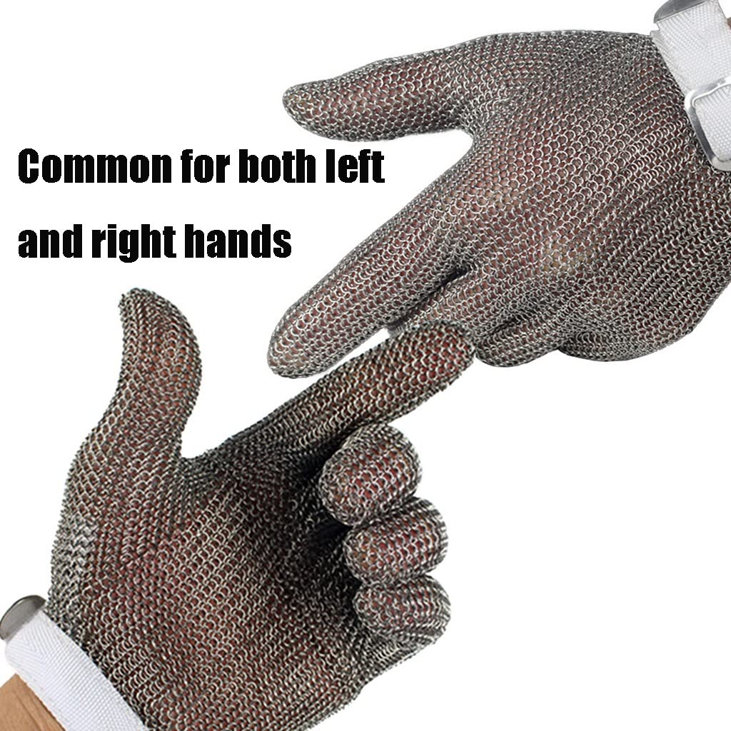 WXYZ Guantes de Acero Inoxidable Resistente al Corte Protección de 9 Niveles,Cocina,jardín,Guantes de Trabajo de Seguridad de fábrica,Antideslizantes y Resistentes al Desgaste