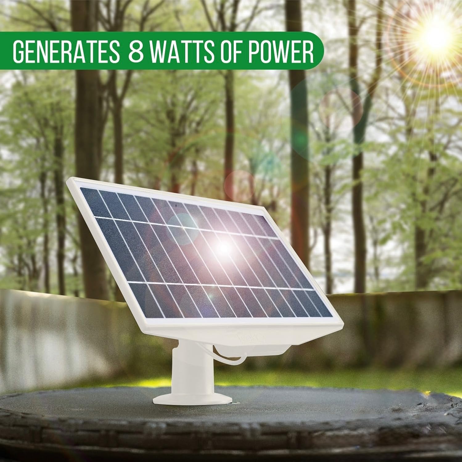 8W Solar Panel for Ring Stick Up Cam, Stick Up Cam Pro, Spotlight Cam Plus, Spotlight Cam Pro - Black