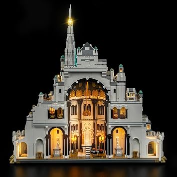 LocoLee ライトキット レゴ ミナス ティリス 11377と互換性あり - 実際のモデルのみではないライト、LED照明アクセサリー レゴホワイトシティミドルアースキャッスルディスプレイコレクター用 RCバージョン