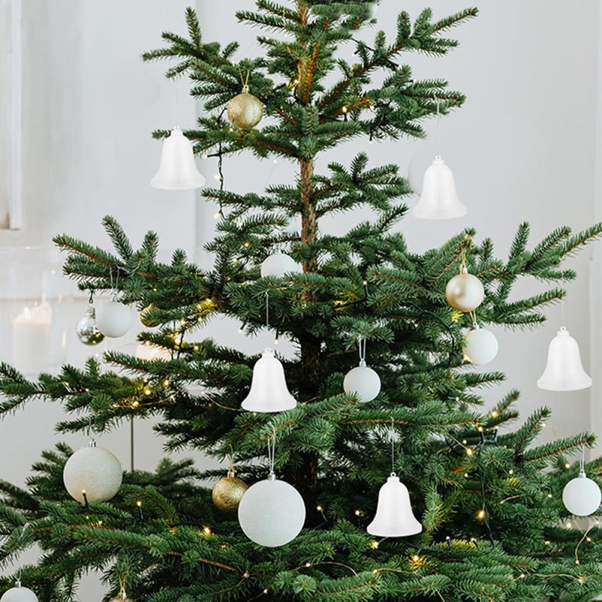 Fillable Plastic Bell Ornaments Bell Shaped Candy Boxes Fillable Shaped Decor Christmas Tree Decorations Ornaments for Crafts