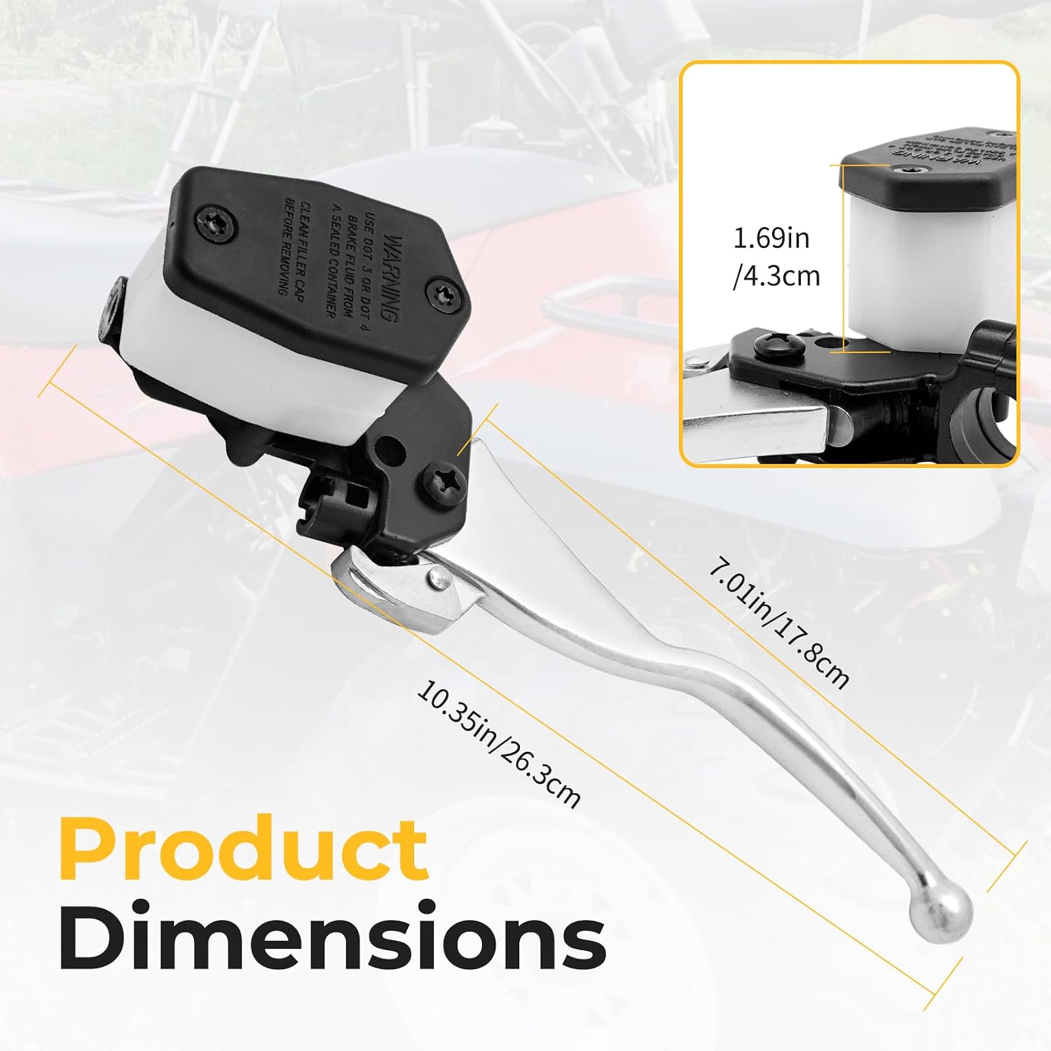 M MATI Left Handlebar Front Brake Master Cylinder for Arctic Cat ATV 250 300 375 400 500 Bearcat 454 0502-387