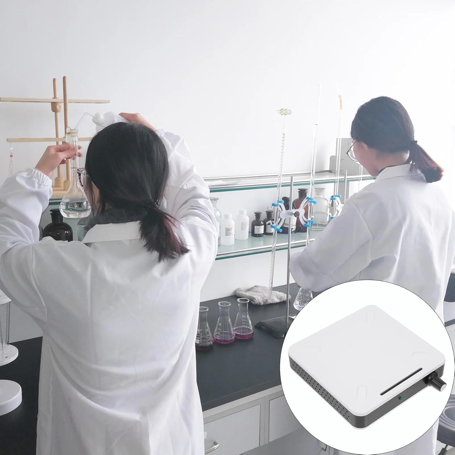 Magnetic Stirrer Plate Mixer for Laboratory - Hot Sticks & Stir Bars, Professional Stirring Supplies for Chemistry, Science Labs & Research