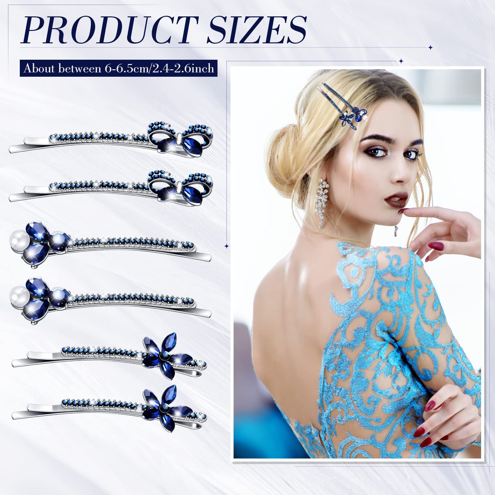 Amazon.com : Hanaive 12 Pcs Vintage Crystal Rhinestone Hair 