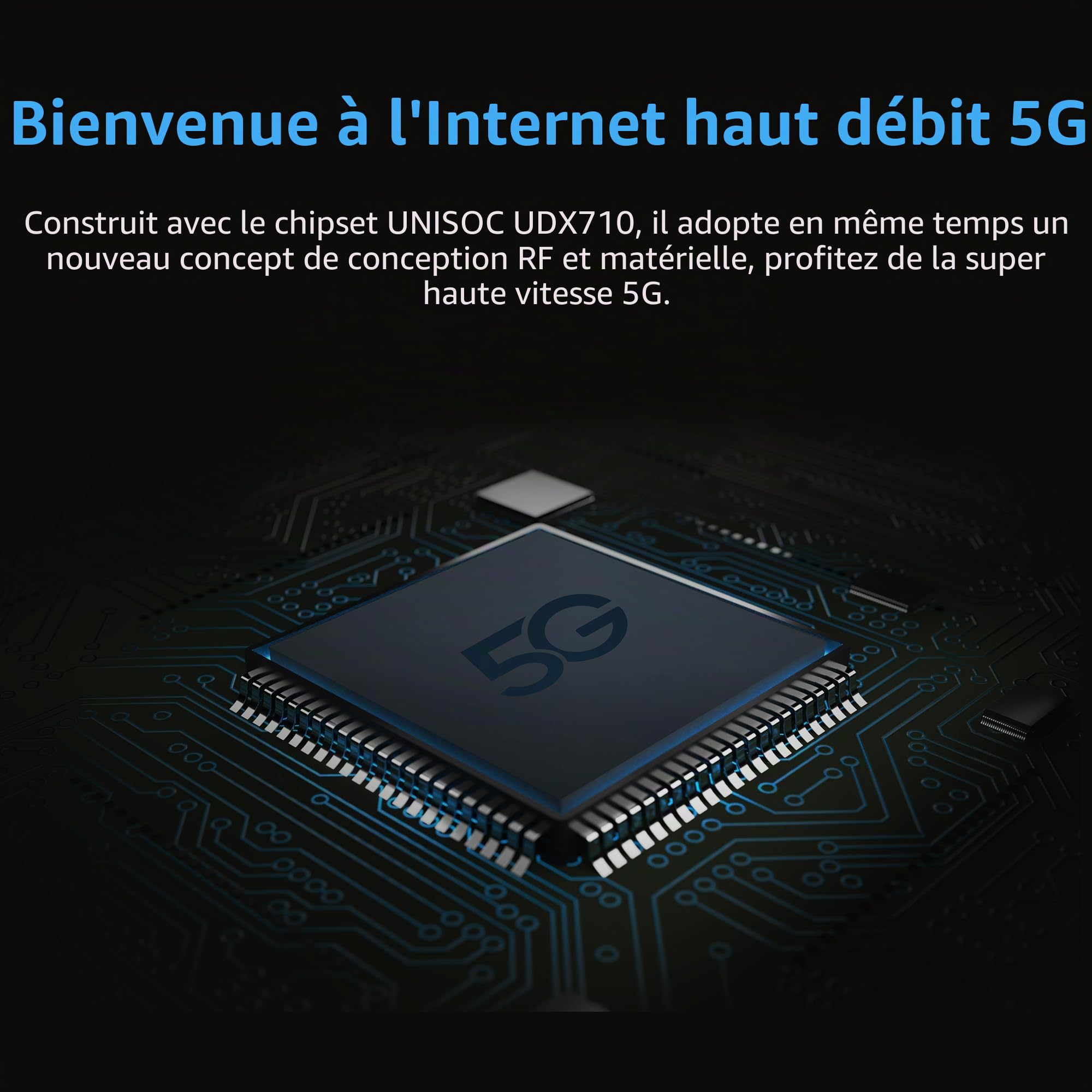 Routeur 5G avec SIM UDX710 WIFI port WAN/LAN 5G NR TDD Max.2Gbp(s DL)/500Mbp(s) ULDual Band, Modem 2.4GHz,5.0GHz 802.11 a/b/g/n/ac/ax