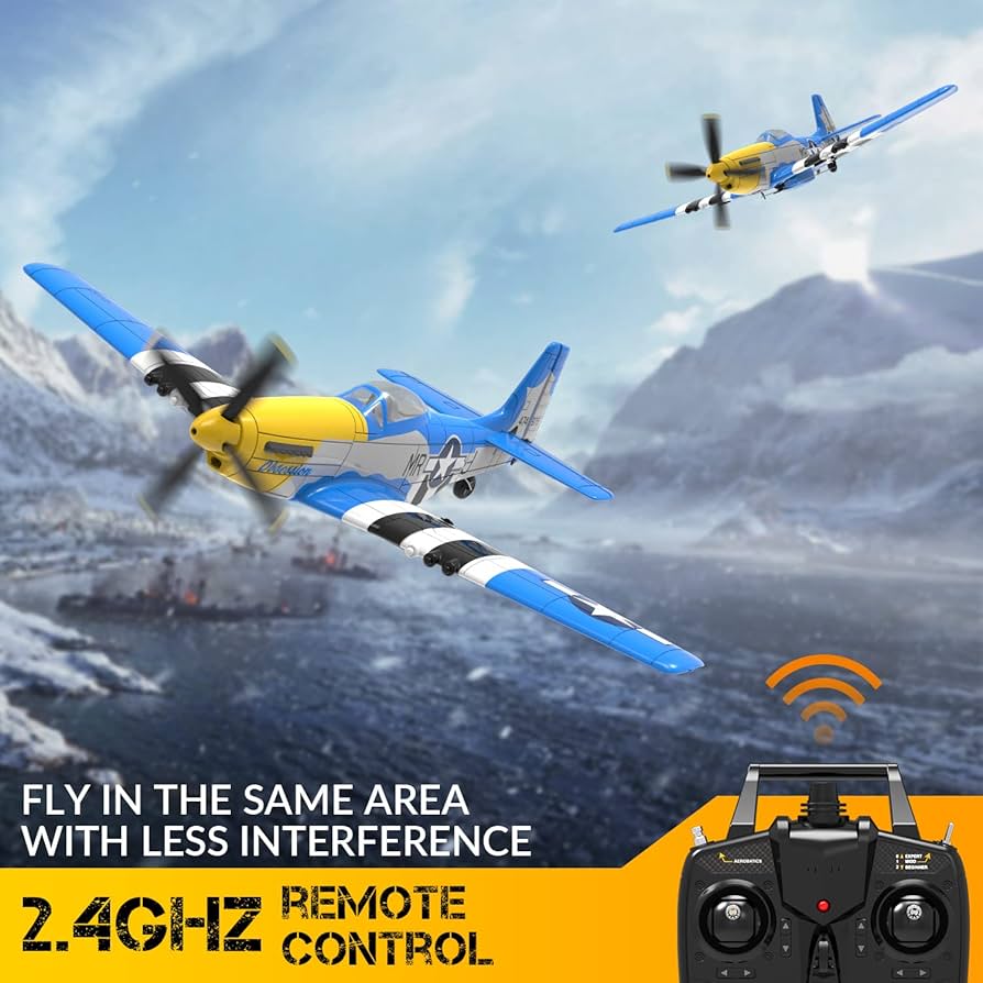 VOLANTEXRC RC Plane 2.4Ghz 4CH RC Airplane Ready to Fly P51