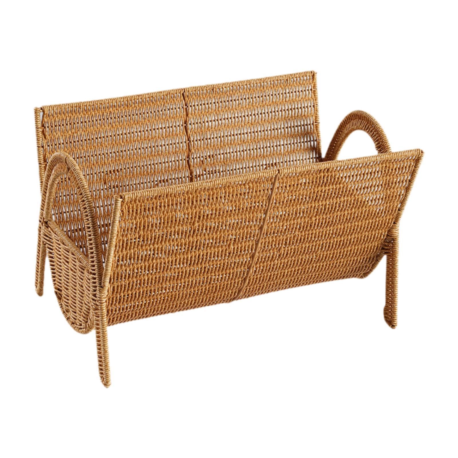 Magazine Rack Floor Stand Hand Woven Dining Room Home Nursery Storage Holder-picture-16