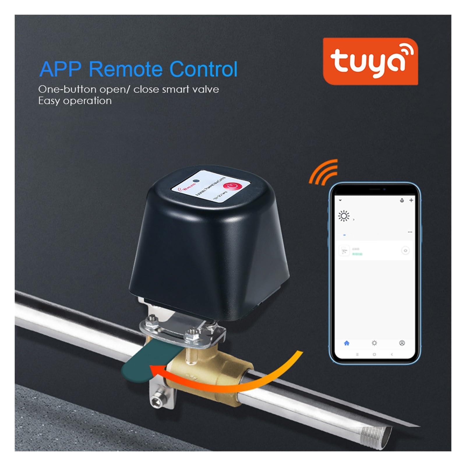 Tuya WiFi Zawór Wodny Sterownik Odcinający Gaz Inteligentne Sterowanie Bezprzewodowe Aplikacja Tuay Smart Life OszczęDność Wody(Zigbee)