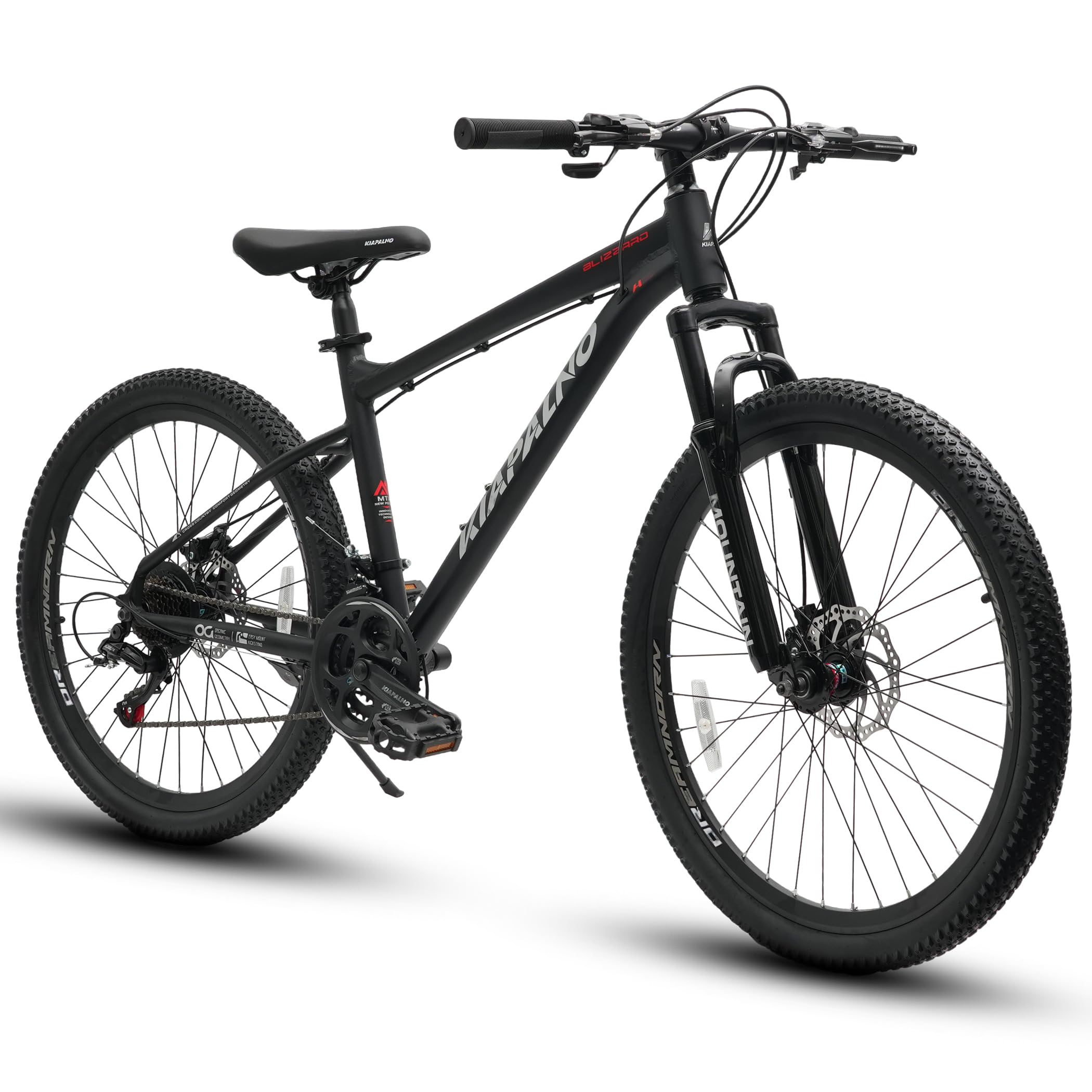26 Inch Mountain Bike for Adult Men Women, 21-Speed Mountain Bicycle with Front Suspension and Dual Disc Brakes, Aluminum Alloy Frame MTB Bike for Outdoor Trail Commuter