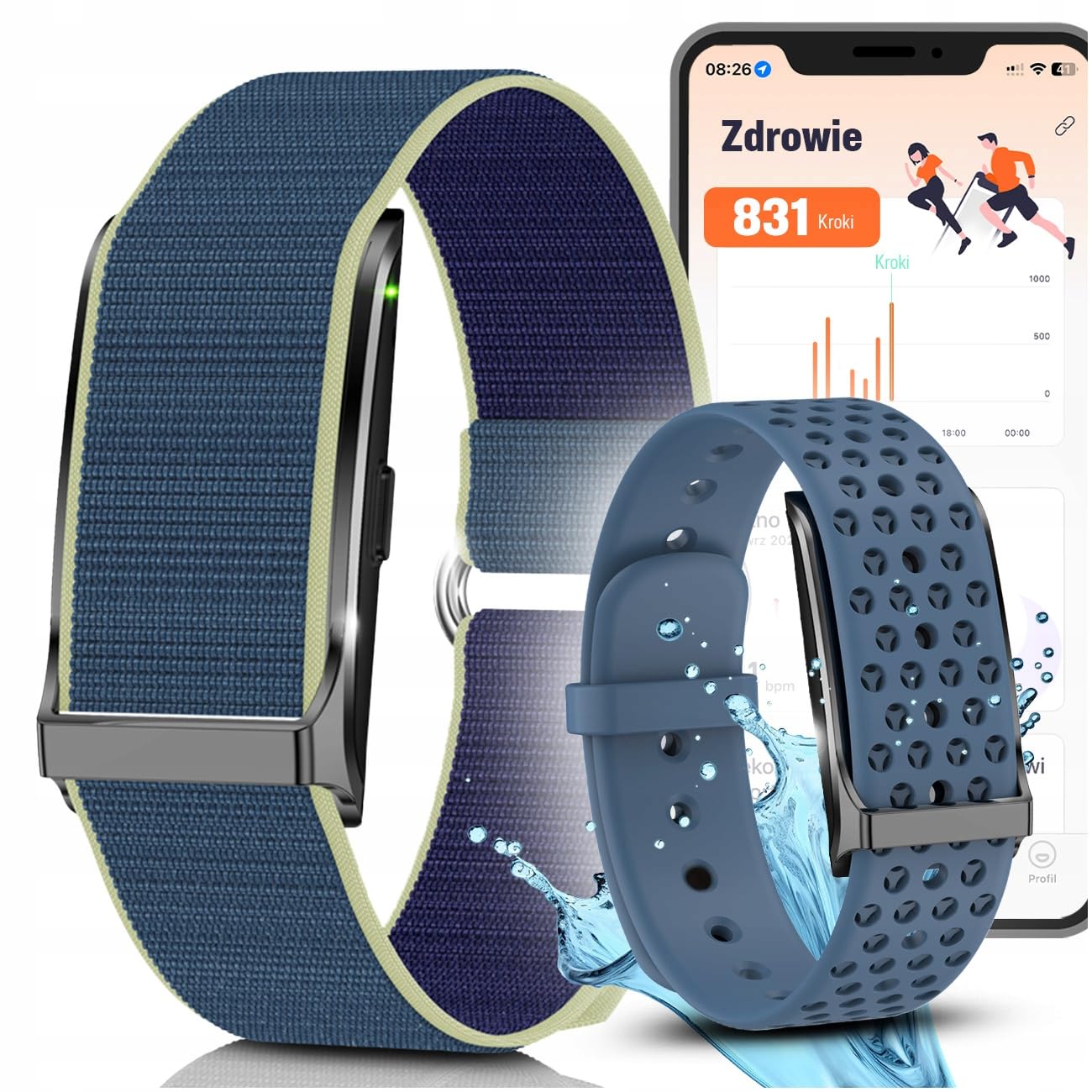 Inteligentna Opaska Smart Zdrowie Sport Powiadomienia - Aplikacja po Polsku