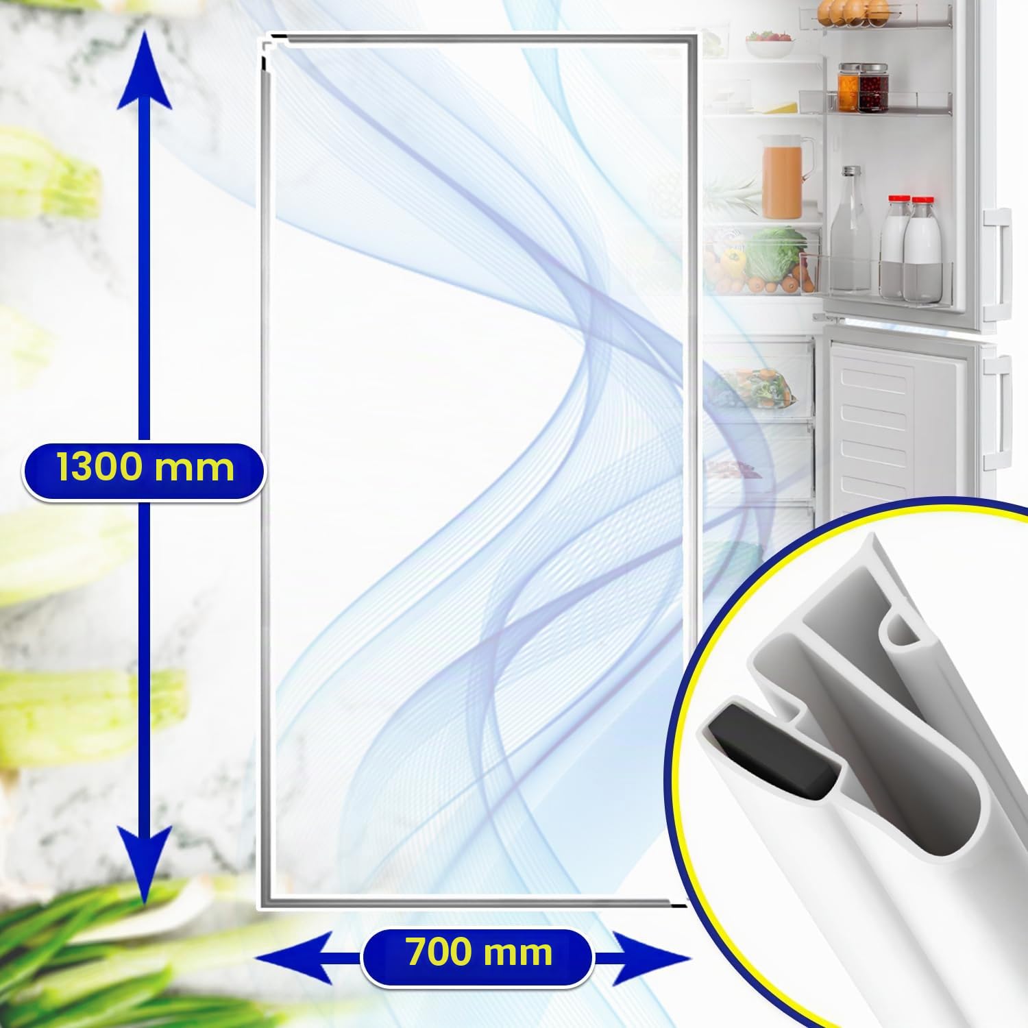 Kit Universale Guarnizione Frigorifero per Сongelatore 1300x700 mm | Garanzia di 10 Anni - MONTERAL