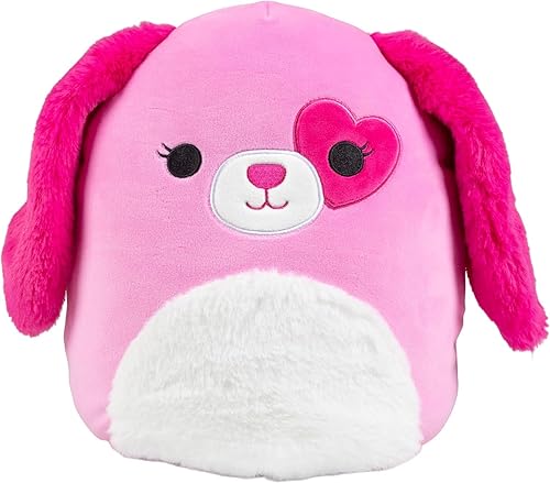 Miniatura 4 de Squishmallows Peluche para el día de San Valentín Sager The Dog de 8 pulgadas, con licencia oficial Kellytoy, juguete de peluche coleccionable suave