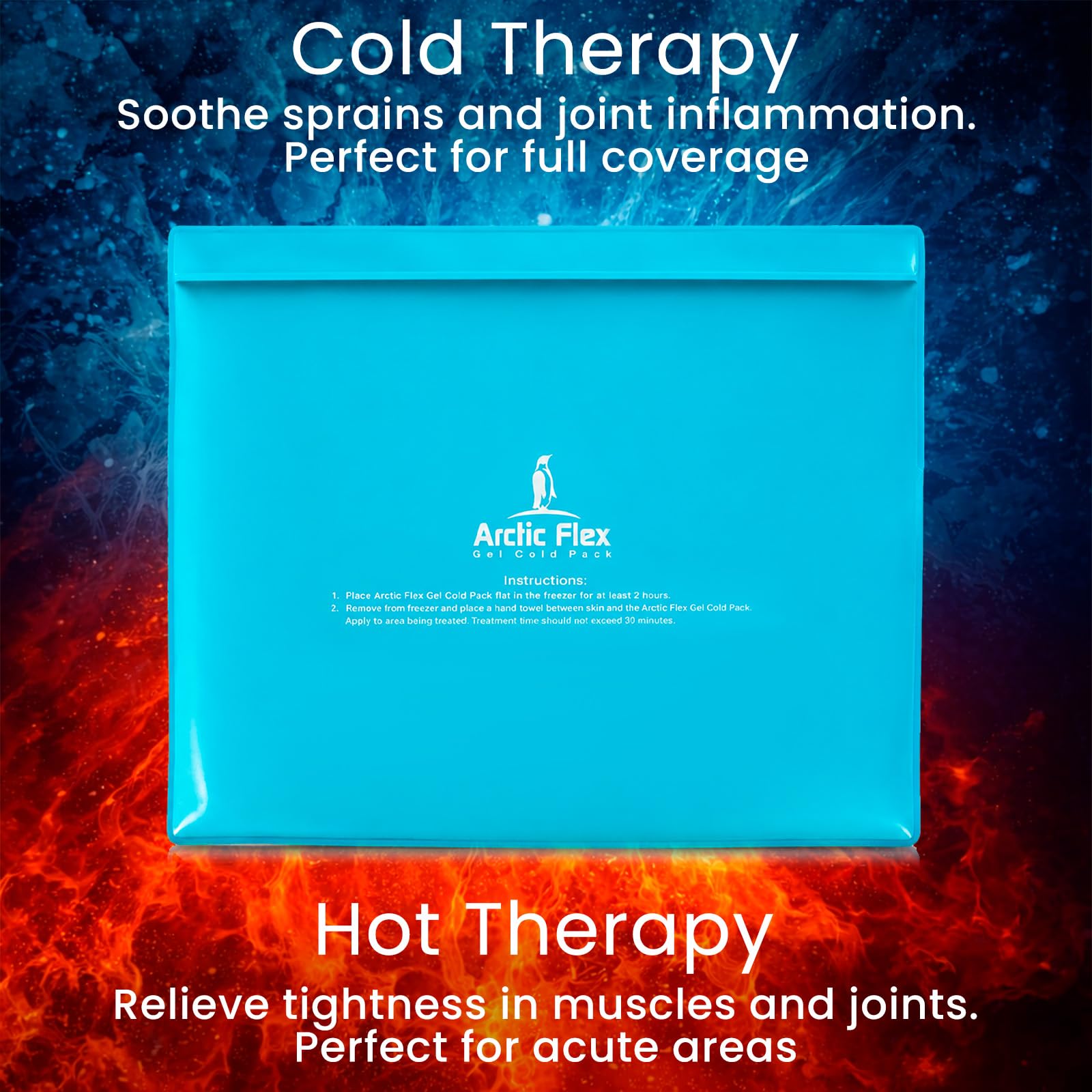 Arctic Flex Riutilizzabile di gel impacco di ghiaccio - ice bag terapia del freddo - impacco caldo comprimere/riscaldata (X-grande (11 "x 14"))