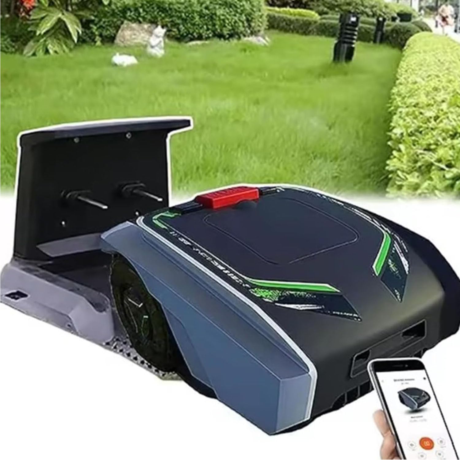 Sterowanie Aplikacją Robot Koszący Trawnik, Robot Koszący Trawnik Automatyczna Inteligencja Kosiarki Trawnikowej, Wifi Smartphone App Sterowanie Planowaniem Ścieżki + Automatyczne Ładowanie