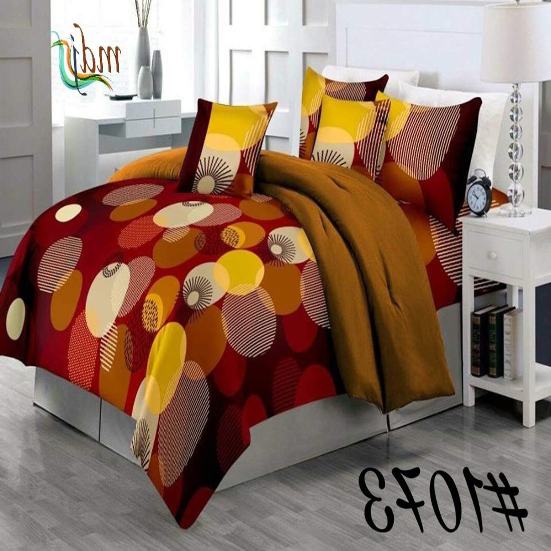 1 Piece of Soft Cotton Bedsheet with Two Pillow Covers & (Full Size bedsheet)